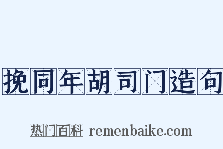 挽同年胡司门造句是什么意思的图片